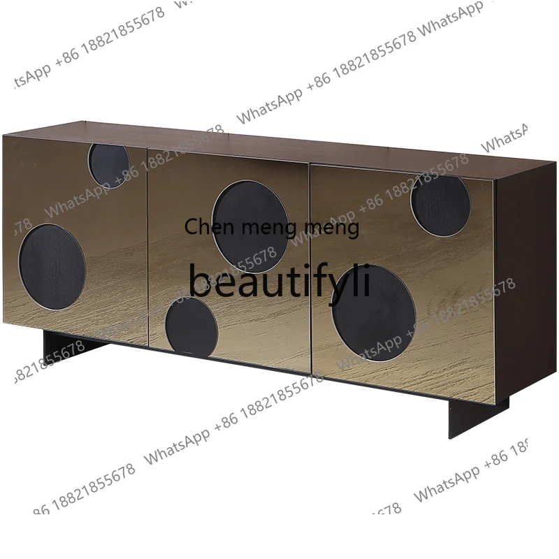 

Light luxury high-end art high-end design living room home wall integrated locker H