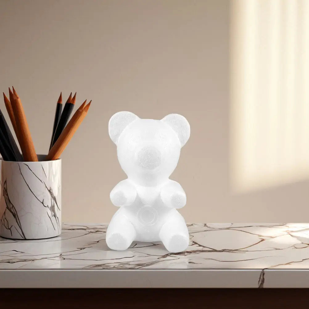 12Pcs Foam Bear Heart Shapes DIY Craft Supplies Valentines Gifts Foam Animals Wedding Party Decorative Supplies