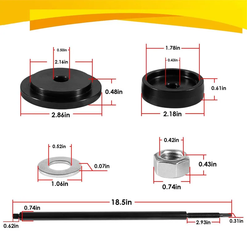 Front Axle Seal Installer Tool 5041A for Ford, Chevy, Jeep, Dodge Vehicle with Dana 44/60 Front Disconnect Axles