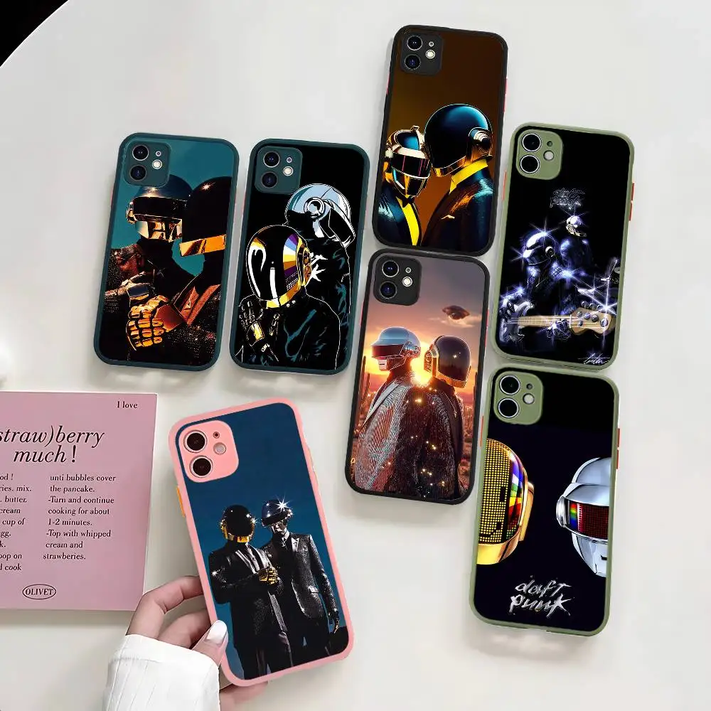 Hot Daft Punk cool Phone Case For iPhone 16 15 14 Plus 15 13 12 11 Pro Max X XS MAX Matte Cover