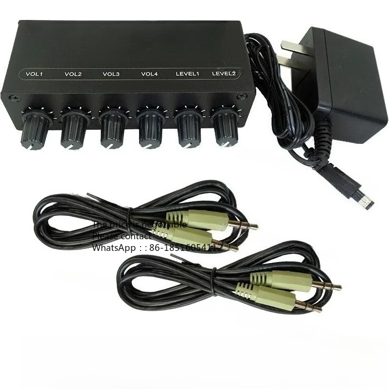 

Стереонаушники усиливают распределитель усилителя мощности от одного до четырех аудиосигнала