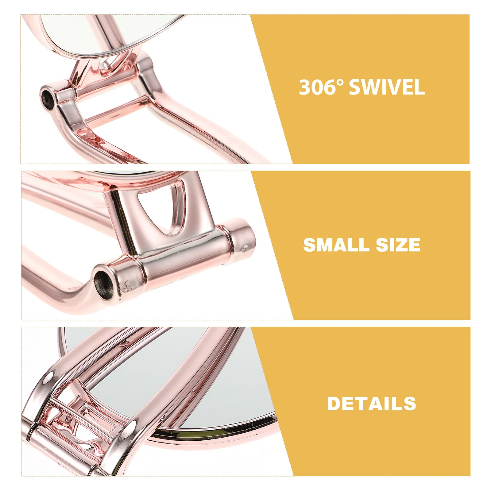 

Stylish Double Sided Makeup Mirror with Handle Magnification for Precise Application Eyebrow Shaping Lens Wearing Portable