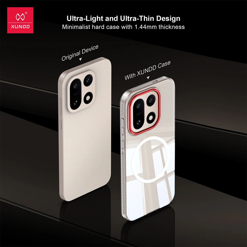 ‌ Xundd Etui na OnePlus 15 13 13T 1+ 15, Przezroczysta, ultra-świetlista obudowa PC odporna na żółknięcie, odporna na zarysowania, wytrzymała obudowa na telefon — zdjęcie produktu 5