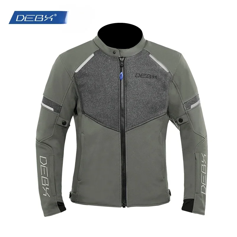 DEBX Motorcycle Jacket Motorcycle Riding Suit Comfort Windproof Warm Four Seasons Waterproof Anti-drop Locomotive Suit Men Women