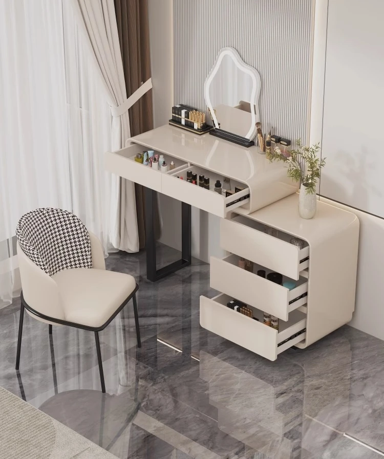 Dresser high-end atmospheric paint all solid wood bedroom simple modern small apartment light luxury Nordic wall