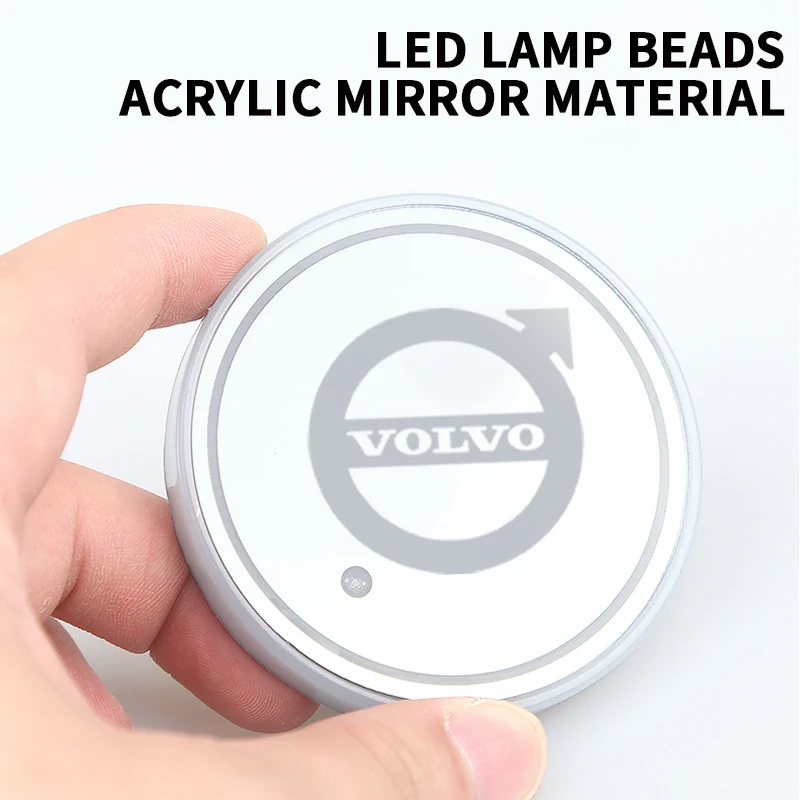 7 الملونة LED لفولفو XC60 XC40 XC70 XC90 R تصميم شعار سيارة كوب ماء حصيرة حامل مشروبات كوستر ضوء اكسسوارات الديكور