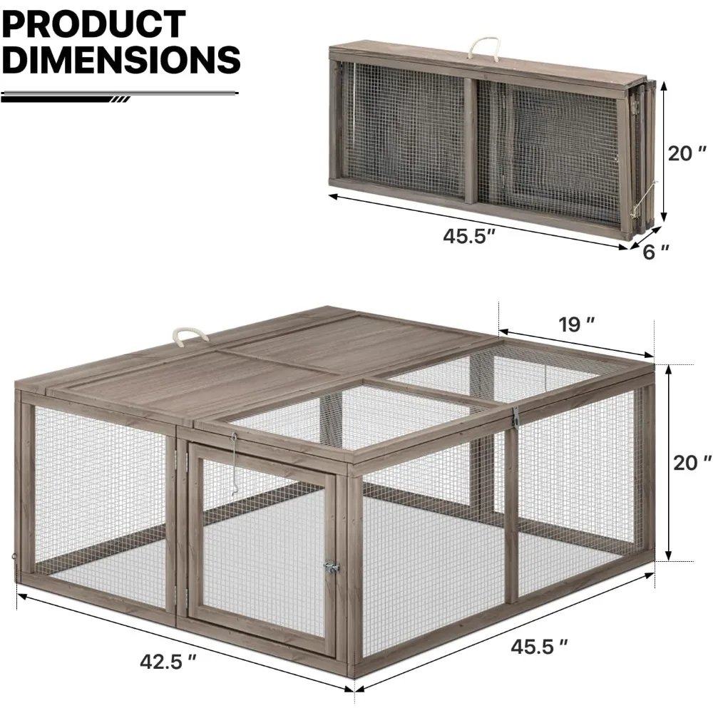 Imagem -02 - Dobrável Galinheiro sem Montagem Necessária Interior e Exterior Pequeno Animal Rolling Box Portátil Cozy Pet Enclosure