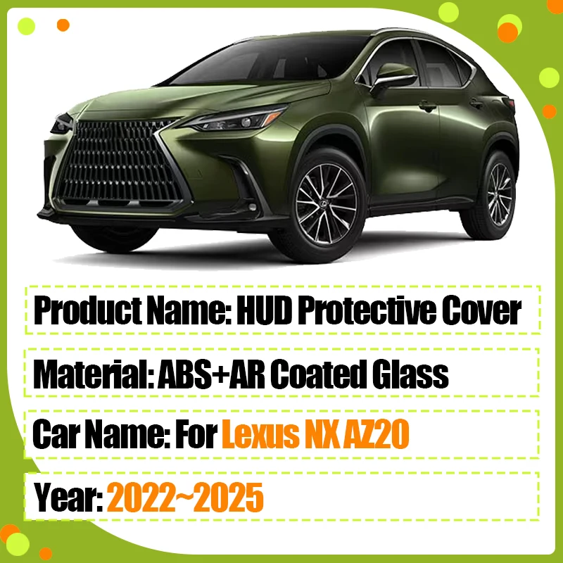 렉서스 NX AZ20 2024 액세서리, 2022 ~ 2025 차량용 HUD 보호 커버, 헤드업 디스플레이, 먼지 커버 프레임 개조, 자동차 액세서리