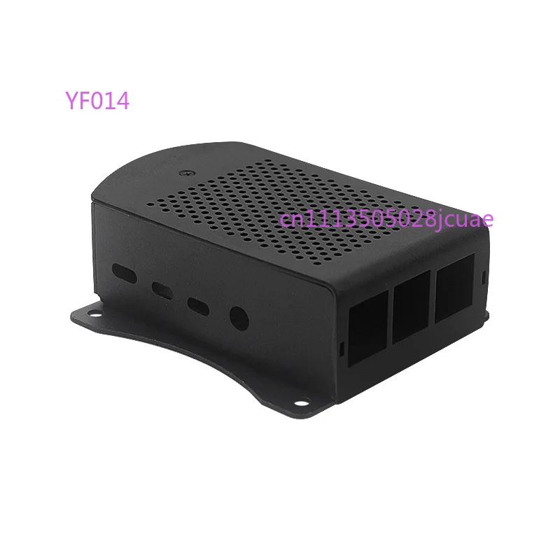 DIY Aluminum Protective Shell Built-in Cooling Fan Wall Mount Design for Raspberry Pi 4B