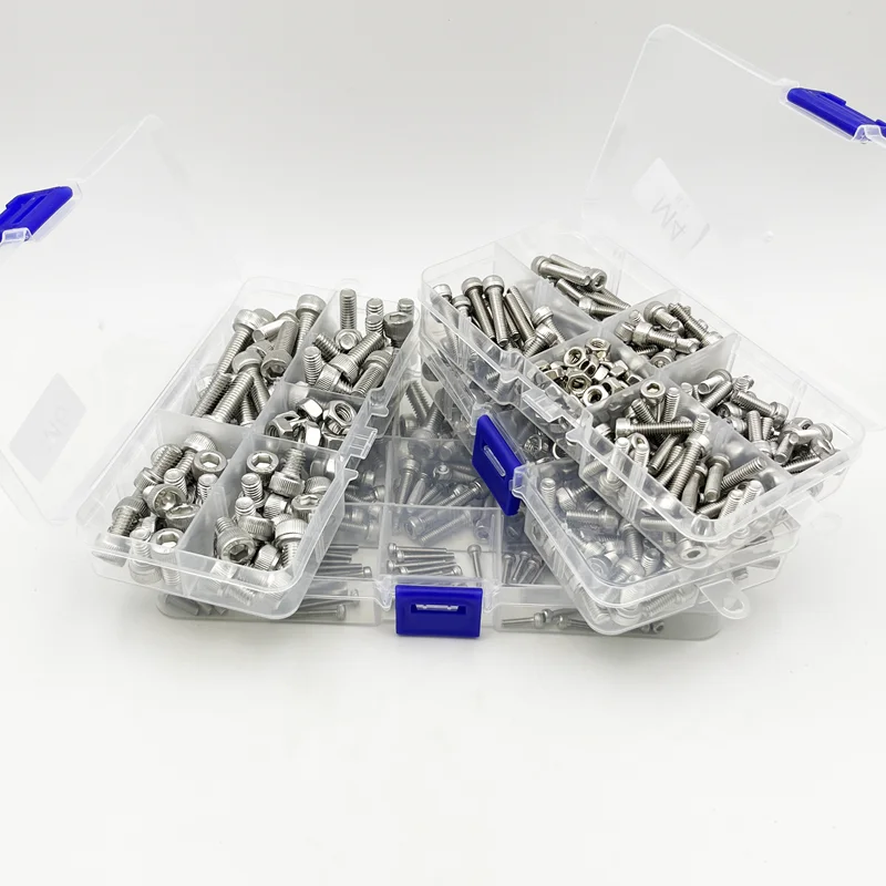 M2 M2,5 M3 M4 M5 M6 M8 304 Edelstahl Sechskant Innensechskantschraube Bolzen Mutter Set Innensechskantschraube DIN912 Sechskantschraube mit Mutter – Detail 8