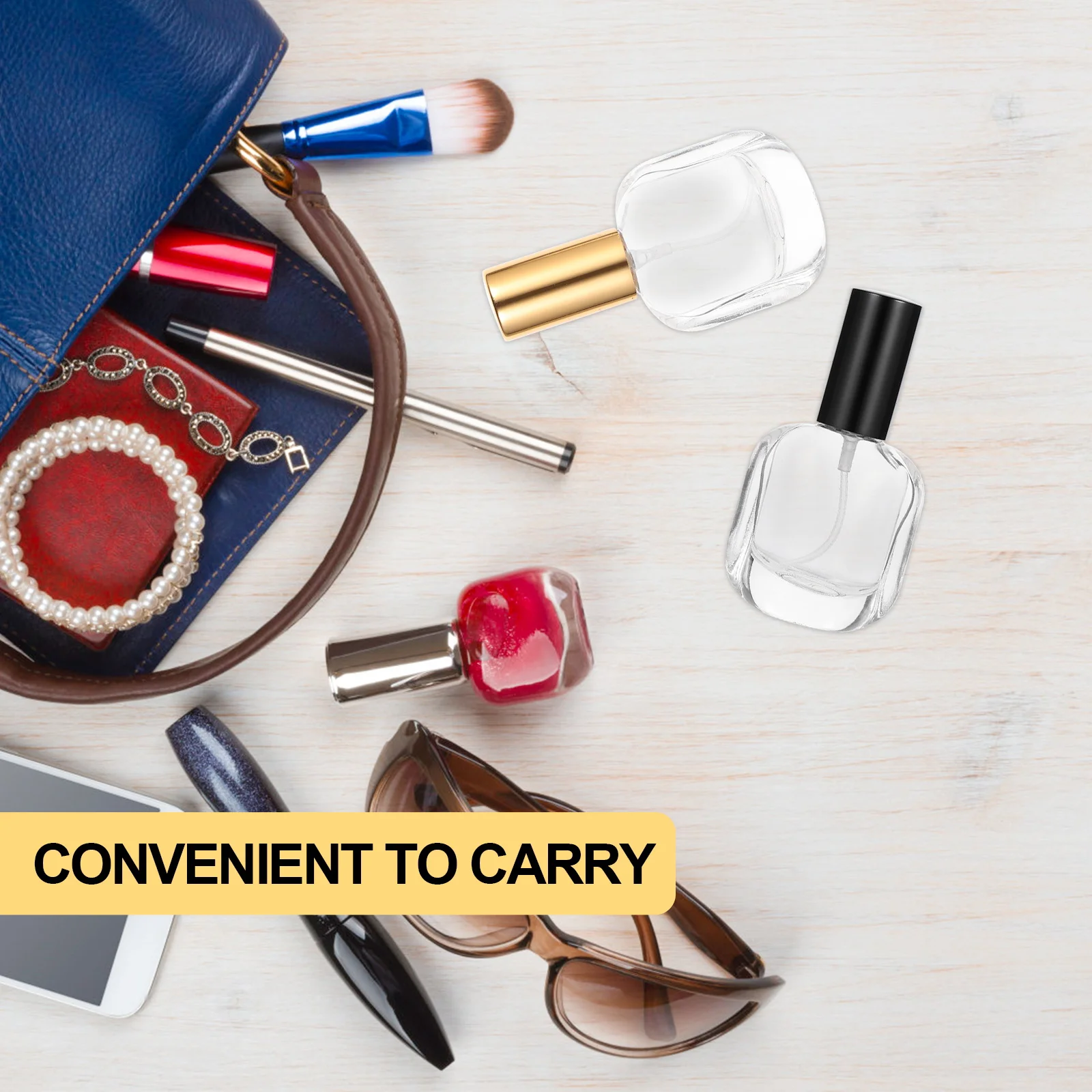 4Pcs Perfume Storage Bottles Glass Spray Fine Mist Dispenser Toner Holder Portable Bathroom Spray Container Refillable