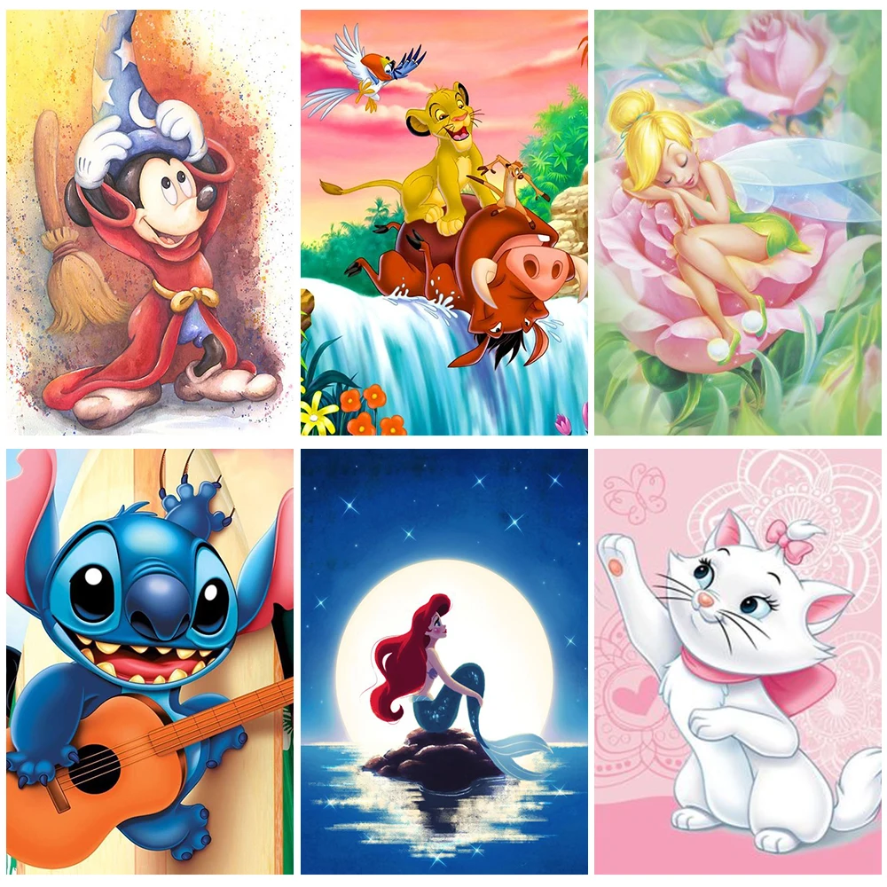 

Disney Cartoon Princess Animal Cat Oil Painting By Numbers DIY Paint By Numbers On Canvas Home Decor Frameless Digital Painting