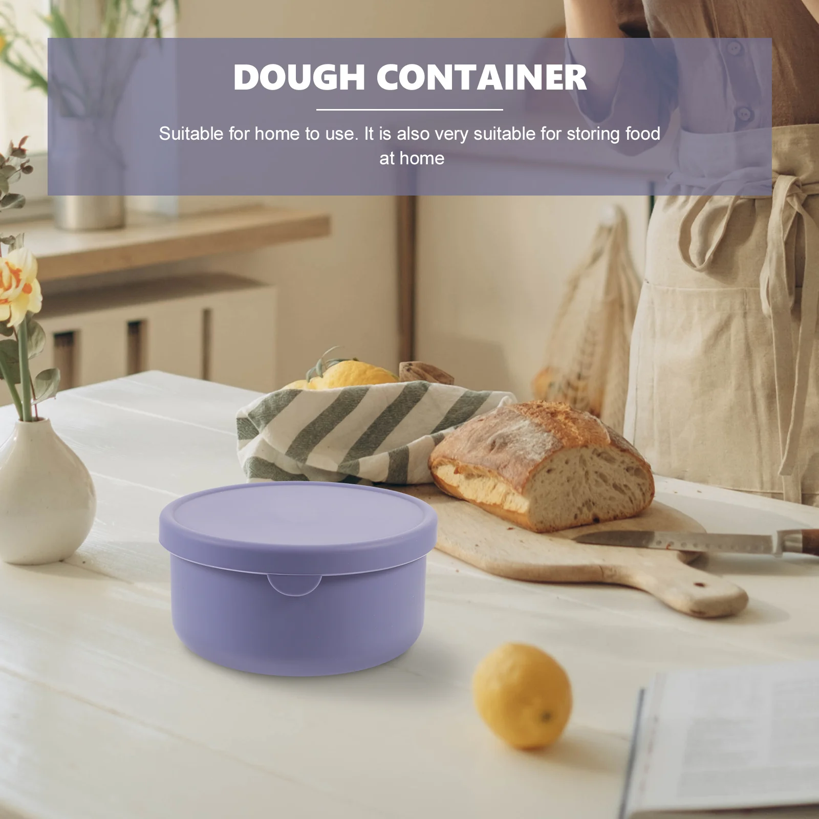 

Silicone Pizza Dough Proofing Box 700ML Blue Stackable Fermentation Container Reusable Bowl Portable Kitchen Tool Household