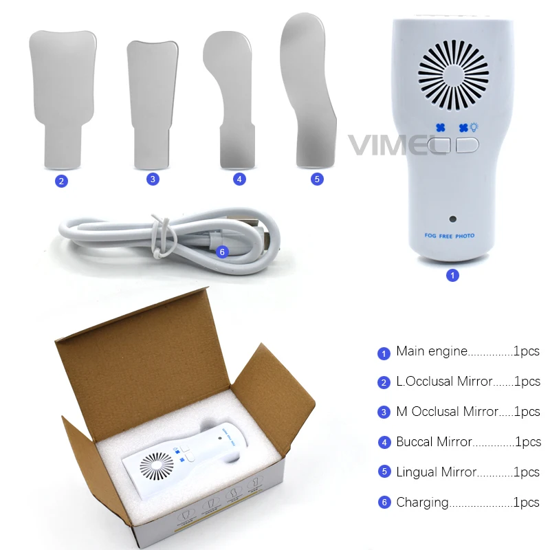 

Orthodontic LED Fog Free Photo with 4pc Mirrors Medical dental Anti-Fog High Definition Imaging Dental Mirror Stainless Steel