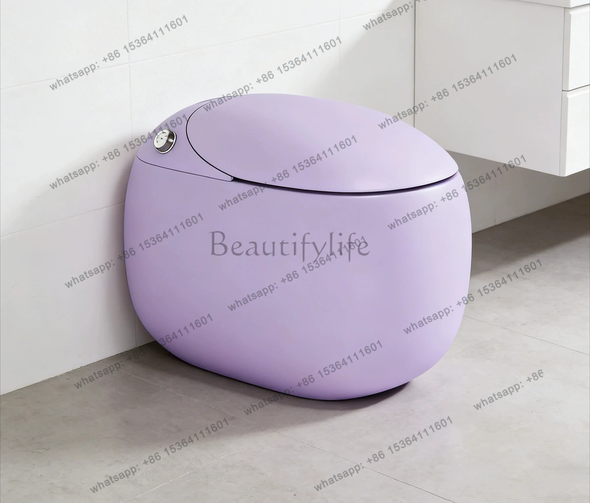 Retro color smart toilet automatic flip light luxury creative toilet