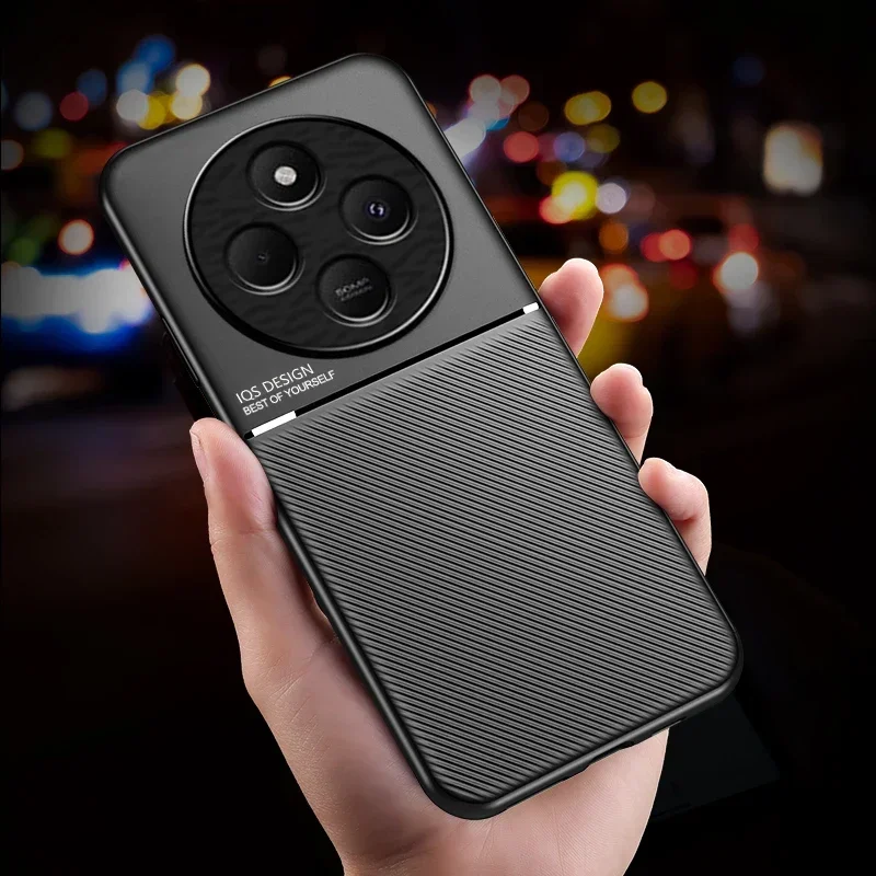 หรูหราหนังรูปแบบกรอบนุ่ม Funda ฝาครอบแม่เหล็กสําหรับ Xiaomi Poco C75 PocoC75 โทรศัพท์กรณี Capa