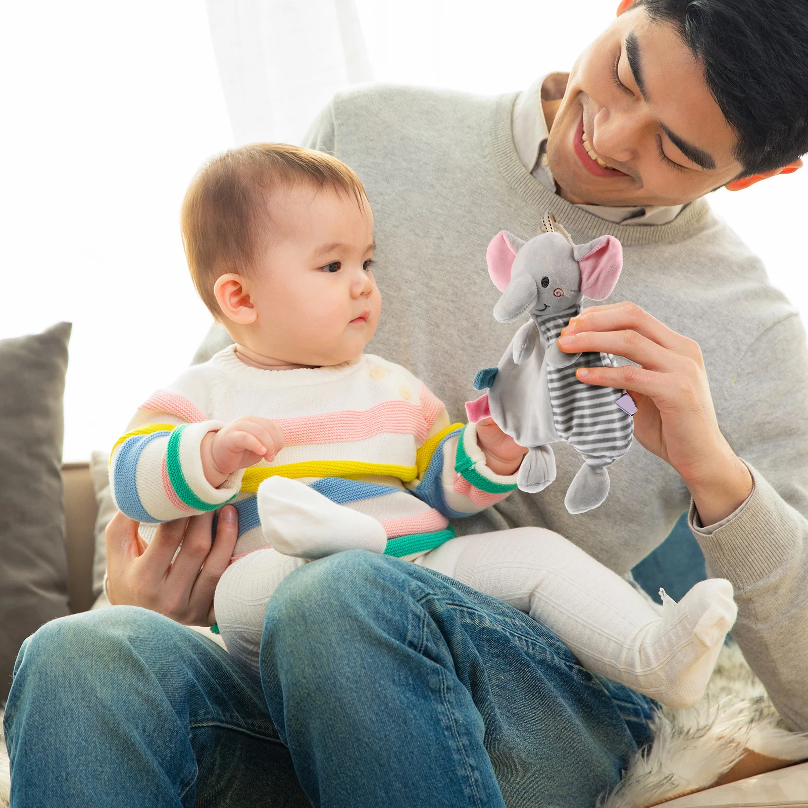 بطانية أمان مريحة على شكل حيوان للرضع، مريحة للتحفيز البصري باللمس، بطانية مهدئة للأطفال #2