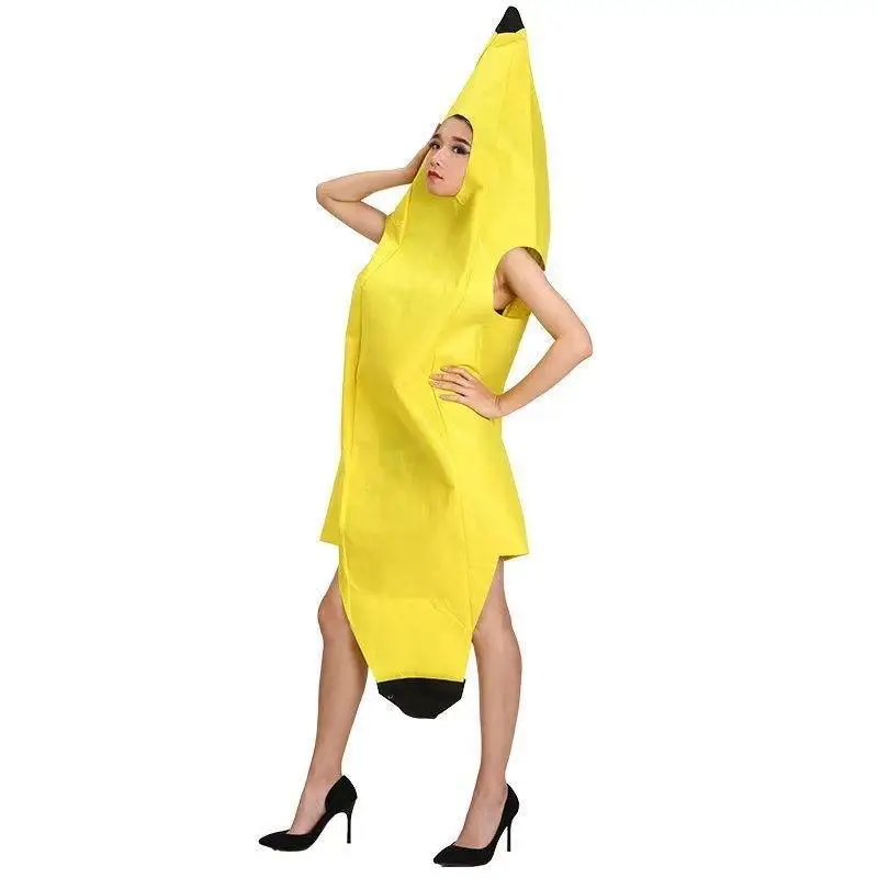 Banana COS Costume Fruit Themed Performance Suit for Adults Children's Day Celebration loween Par Outfit Unique Ensemble