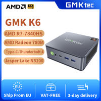 GMKtec K6 Mini Pc AMD Ryzen7 7840HS DDR5 NVME SSD 8C/16T Windows 11 Pro 16GB 1TB WiFi6 BT5.2 Desktop Gaming Computer Pc