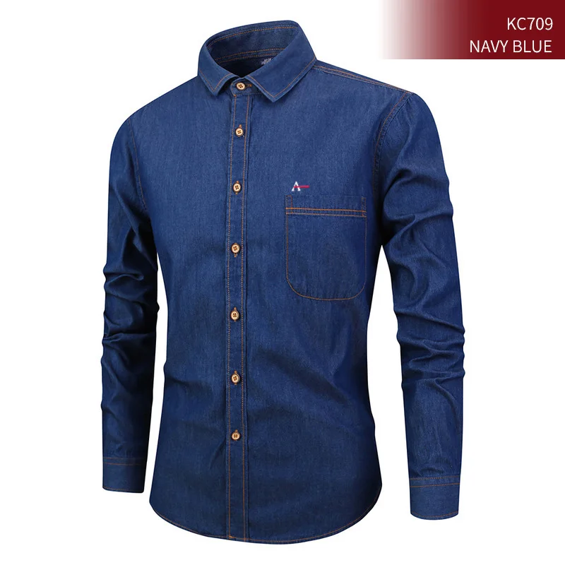 2021 New Men\'s Long Sleeve Shirts Formal Casual Office Social Business Dress Shirts Standard Fit Cotton High Quality Shirts