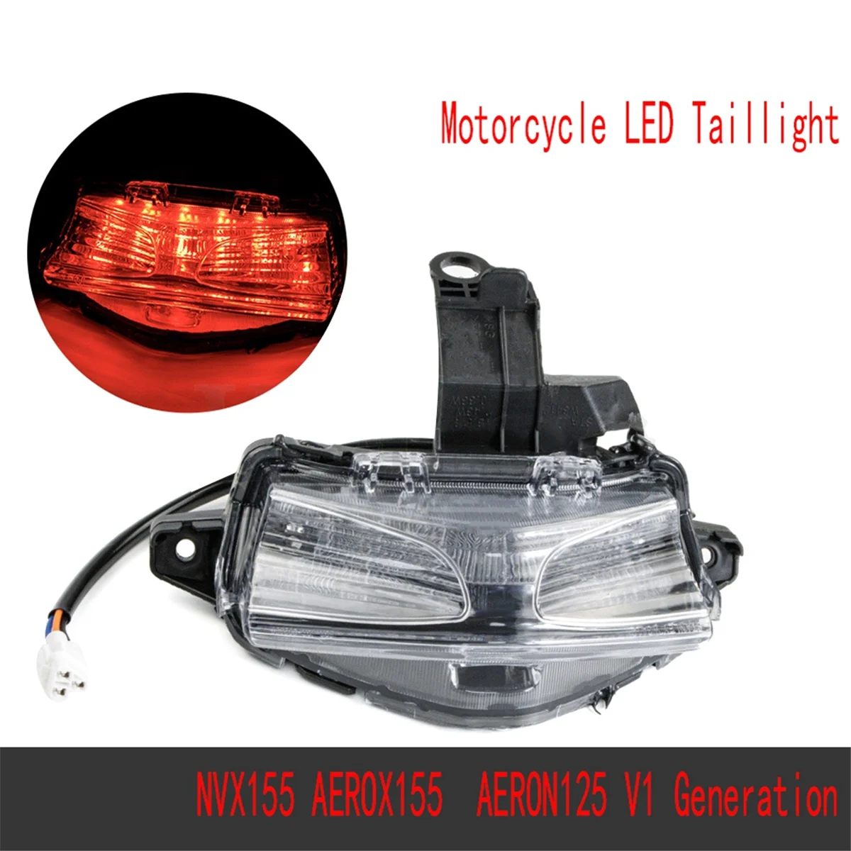 

TRO-AMotorcycle LED Taillight Brake Light Turn Signal Integrated for YAMAHA NVX155 AEROX155 AERON125 V1