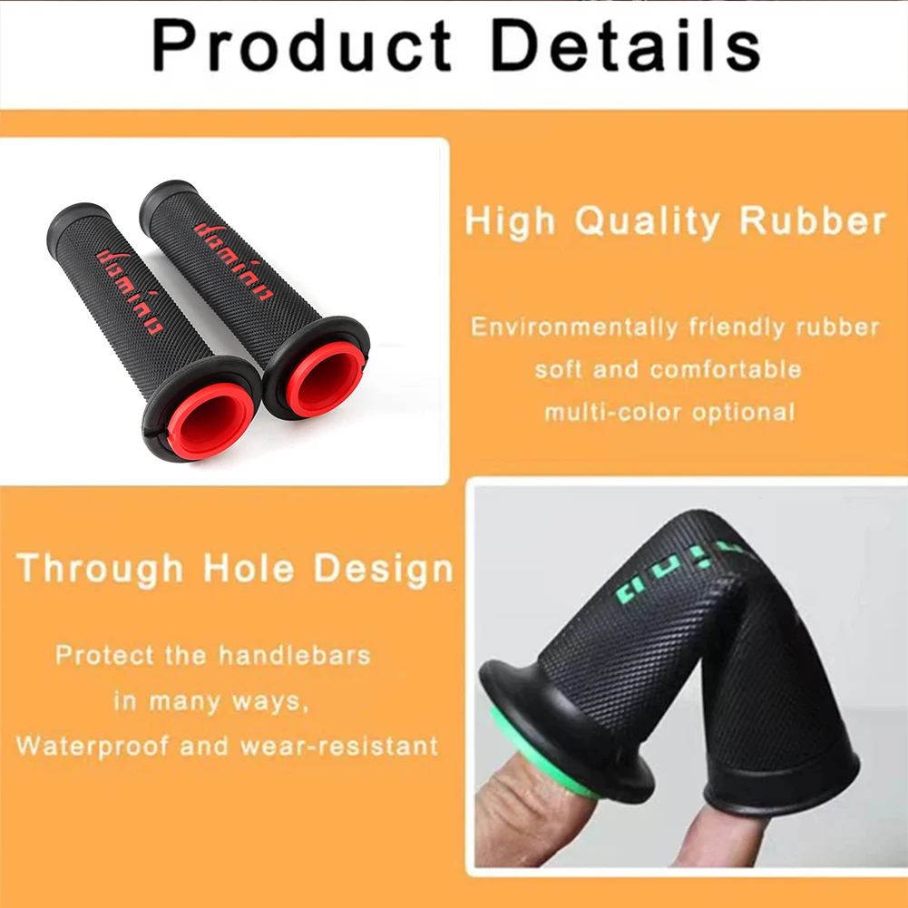 Poignées de moto universelles pour KTM YAMAHA, Pit Bike, Motocross, Hurbike, Caoutchouc GEL, Dom37Grip, 11 couleurs, 7/8 \