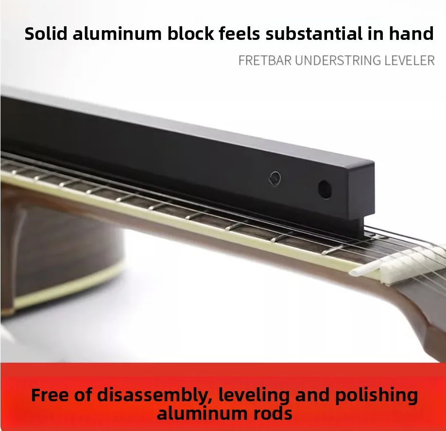 Aluminum Fretbar Understring Leveler Fingerboard Fret Sanding Leveling Beam File Bar Luthier Tool for Guitar Bass