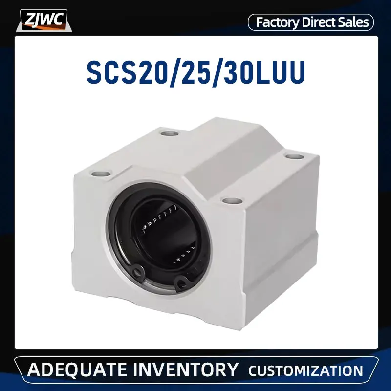 Linear Motion Ball Bearing Slider Block Bushing SC20/25/30LUU SCS20/25/30LUU Linear Shaft CNC 3D Printer Parts