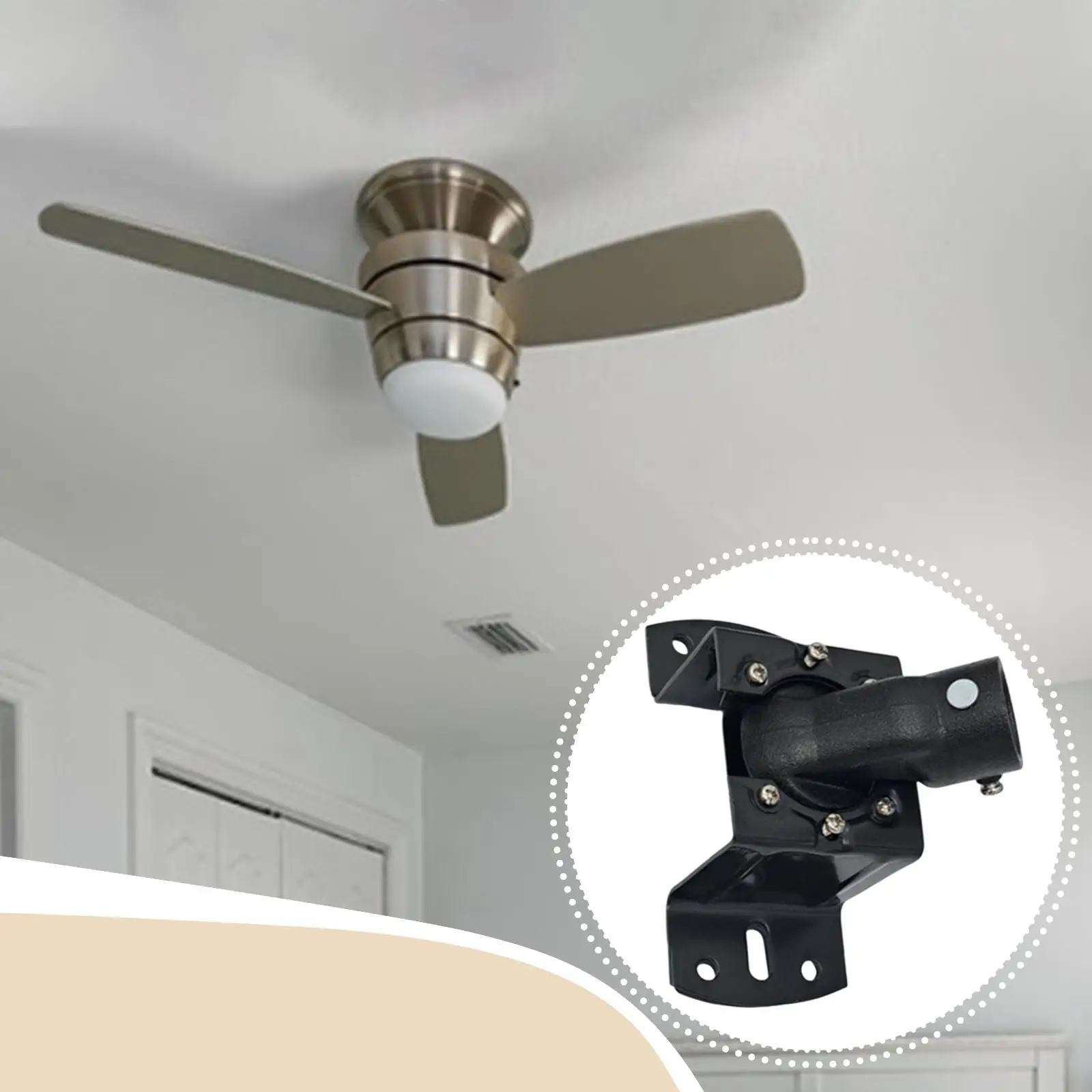 Ceiling Fan Mounting Bracket Professional Replacement Iron Compatible Canopy Bracket for Light Fixture Bedroom Ceiling Canopy