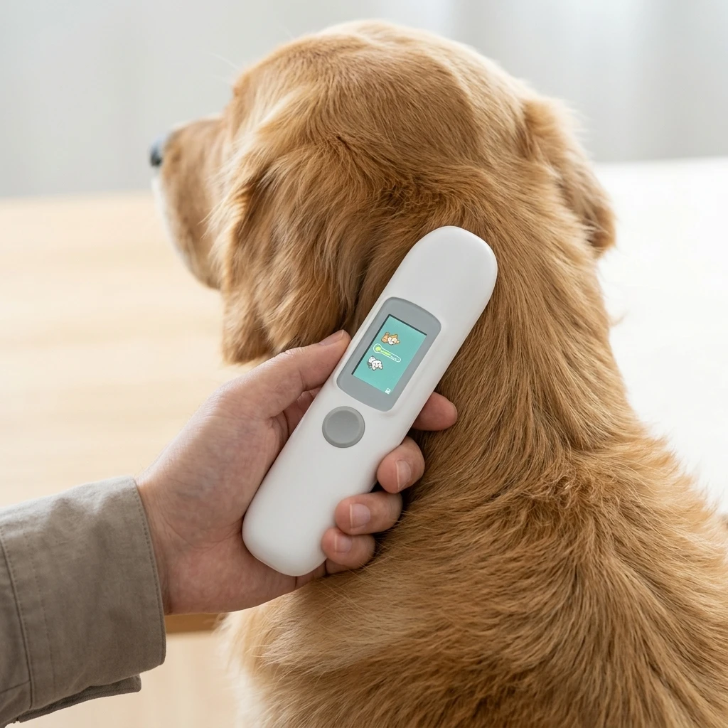 134.2KHz Pet Handheld RFID reader FDX-B Animal temperature thermo microchip cat dog horse livestock health monitoring Free APP