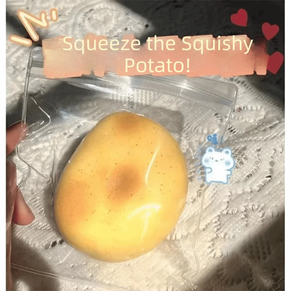 Funny Realistic Potato Squishy Toy Vegetables Cute Soft Slow Rising Potato 6cm Pinch Sensory Fidget Ball Kid Adults