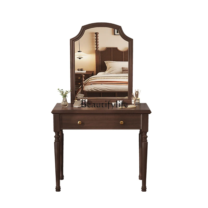 

American Bedroom Dresser Makeup Mirror French Vintage Shelf Desk