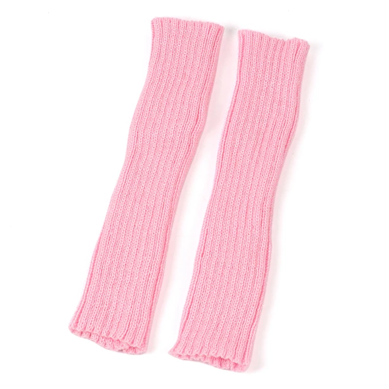 1Pair Long Fingerless Gloves For Women Men Soft Lolita Kawaii Mitten Winter Warmer Arm Sleeve Versatile Fashion Arm Cover Gifts