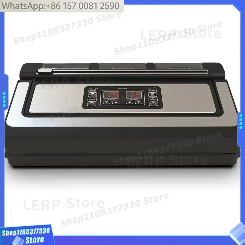 ZEQUAN Automatic Large Vacuum Heat Shrink Sealing Machine 30CM Seal Width Electric Food Beverage Plastic Bags Pouches Easy