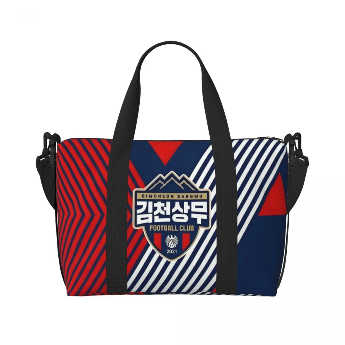 

Custom Soccer FC South Korea Football Club Grocery Shopping Tote Bag Women Big Capacity Gym Beach Travel Bags