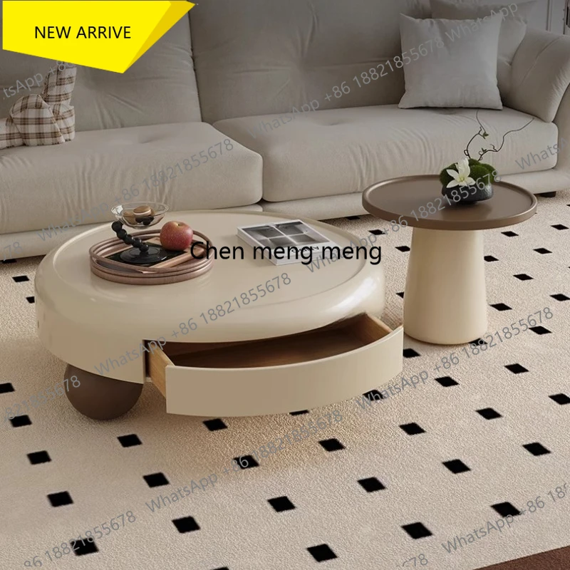 

Круглый журнальный столик Z183, компактный, в скандинавском минималистичном стиле, милый мини-столик для центра комнаты, уличный приставной столик, обеденный стол, мебель для патио