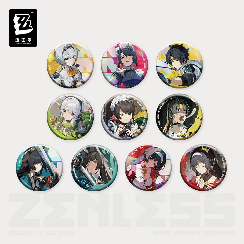 

Zenless Zone Zero Round Tinplate Badge Blind Box Inter Knot Vol.1 Anime Game Fans Home Decoration Collectible Surprise Gift