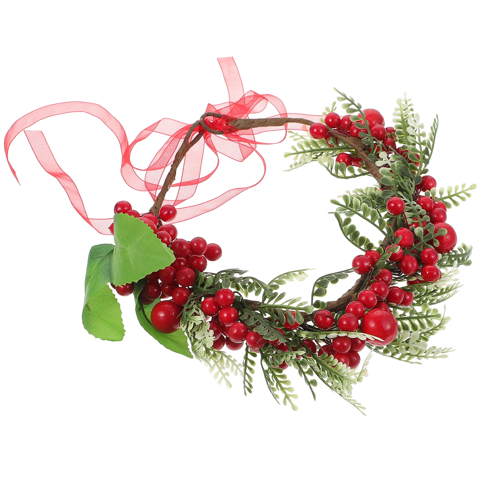 

Headb Berry Wreath Women Girls Xmas Headdress Ribbon Decorations Exquisite Headb Hair Accessory Party Prop Christmas
