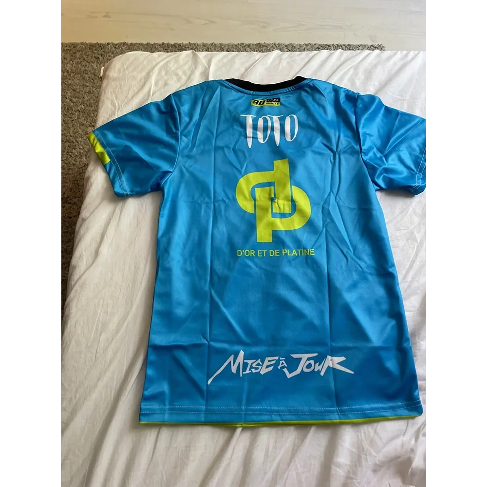 New July summer youth jersey, breathable and quick drying training football T-shirt, 90 minute unisex custom sports T-shirt