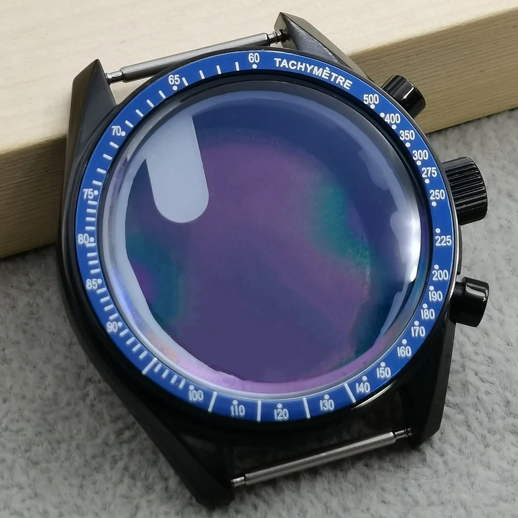 High Quality VK63 case 39.7mm moonswatch metal case chronograph case bezel,VK63 Fashion Business watch sealed back moon watch