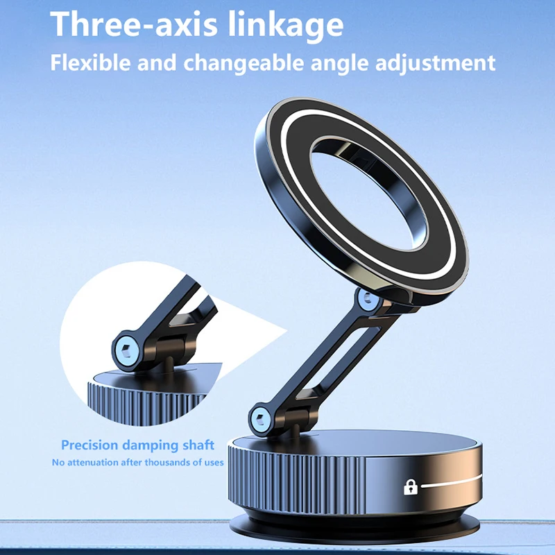 حامل مغناطيسي مكنسة Xiaomi 360 °   تعديل تصميم الامتزاز القوي المغناطيسي حامل هاتف قابل للطي سنادات بالسيارة شفط كأس