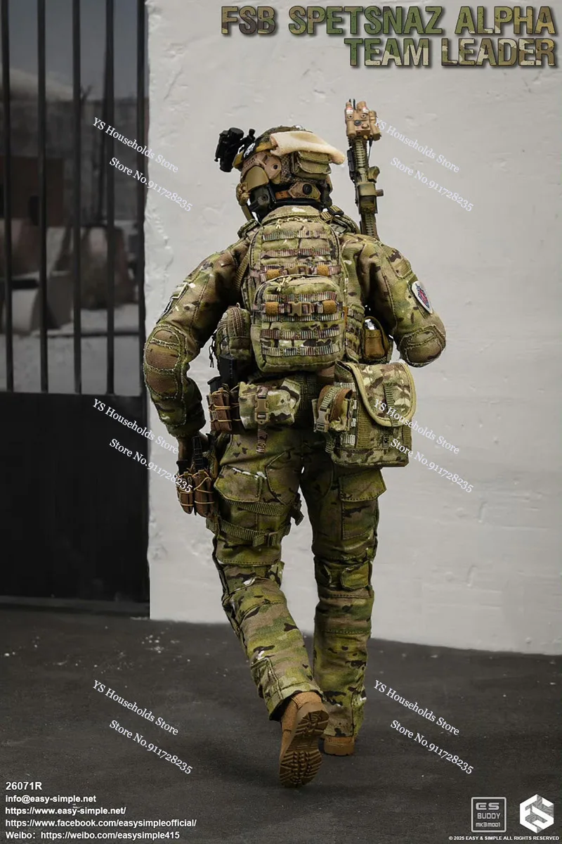 Limitowana EASY&SIMPLE ES 26071R 1/6 FSB SPETSNAZ ALPHA TEAM LEADER Kamuflażowa Tkanina Figurka Akcji Żołnierza Wojskowego 12-calowy