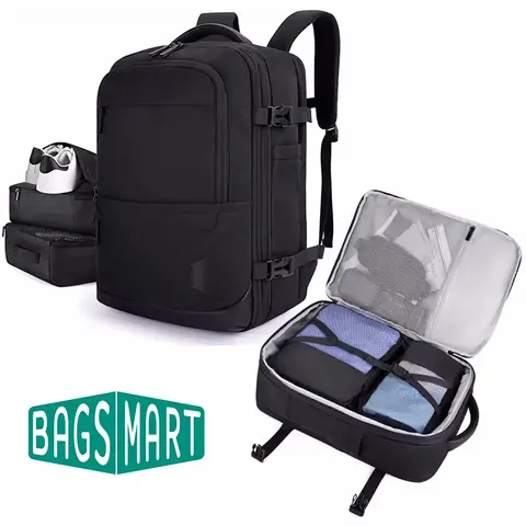 4Pcs 40L 여행 캐빈 배낭 BAGSMART 17.3 ”노트북 배낭 항공 포장 큐브와 수하물 배낭 가방에 운반 4Pcs 40L 여행 캐빈 배낭 BAGSMART 17.3 ”노트북 배낭 항공 포장 큐브와 수하물 배낭 가방에 운반