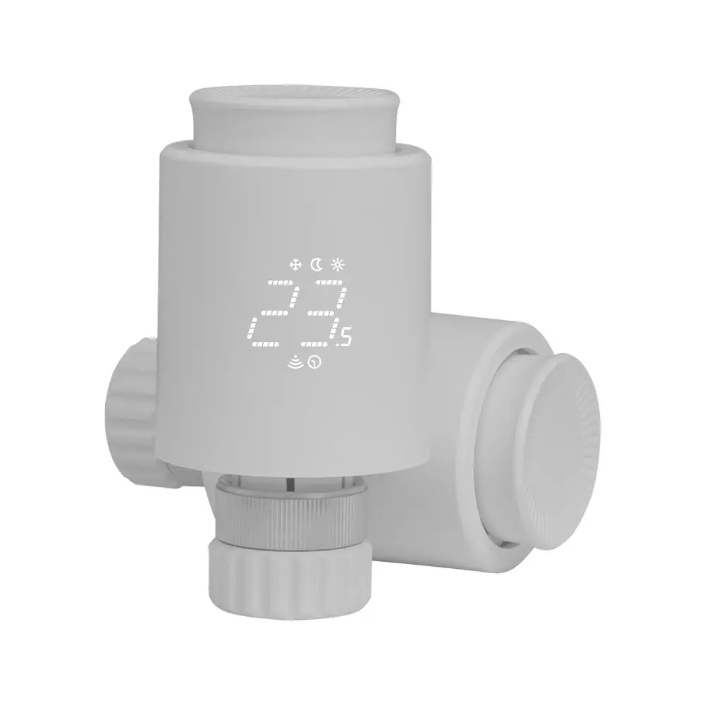 ZigBee3.0 ABS PC Smart Programmable  With  Voice Control Thermostatic Radiator Valve Temperature Controller