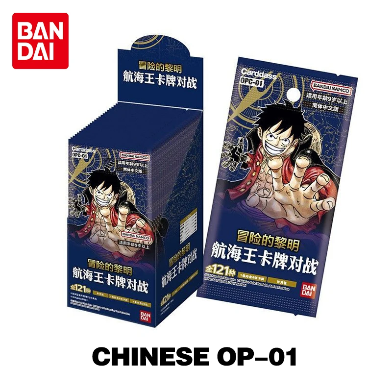 In Stock Bandai Original Anime Booster Box One Piece OP01 OP02 OP03 Awakening of The New Era Tcg Collection Card Child Toy Gift