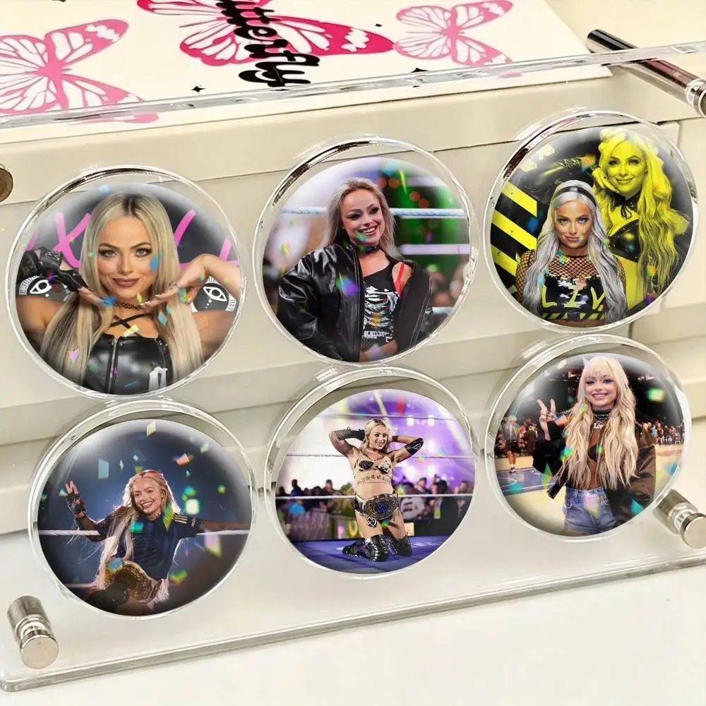 Wrestler Liv Morgan Club  25mm 32mm 44mm 58mm 75mm Brooches Badges Pins for Accessories Gift
