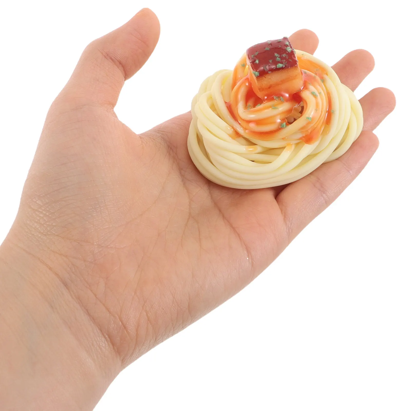 

2Pcs Highly Detailed Simulated Spaghetti Prop Realistic Fake Food for Dining Room Decor Photo Shoot Movie Set Desktop Ornament