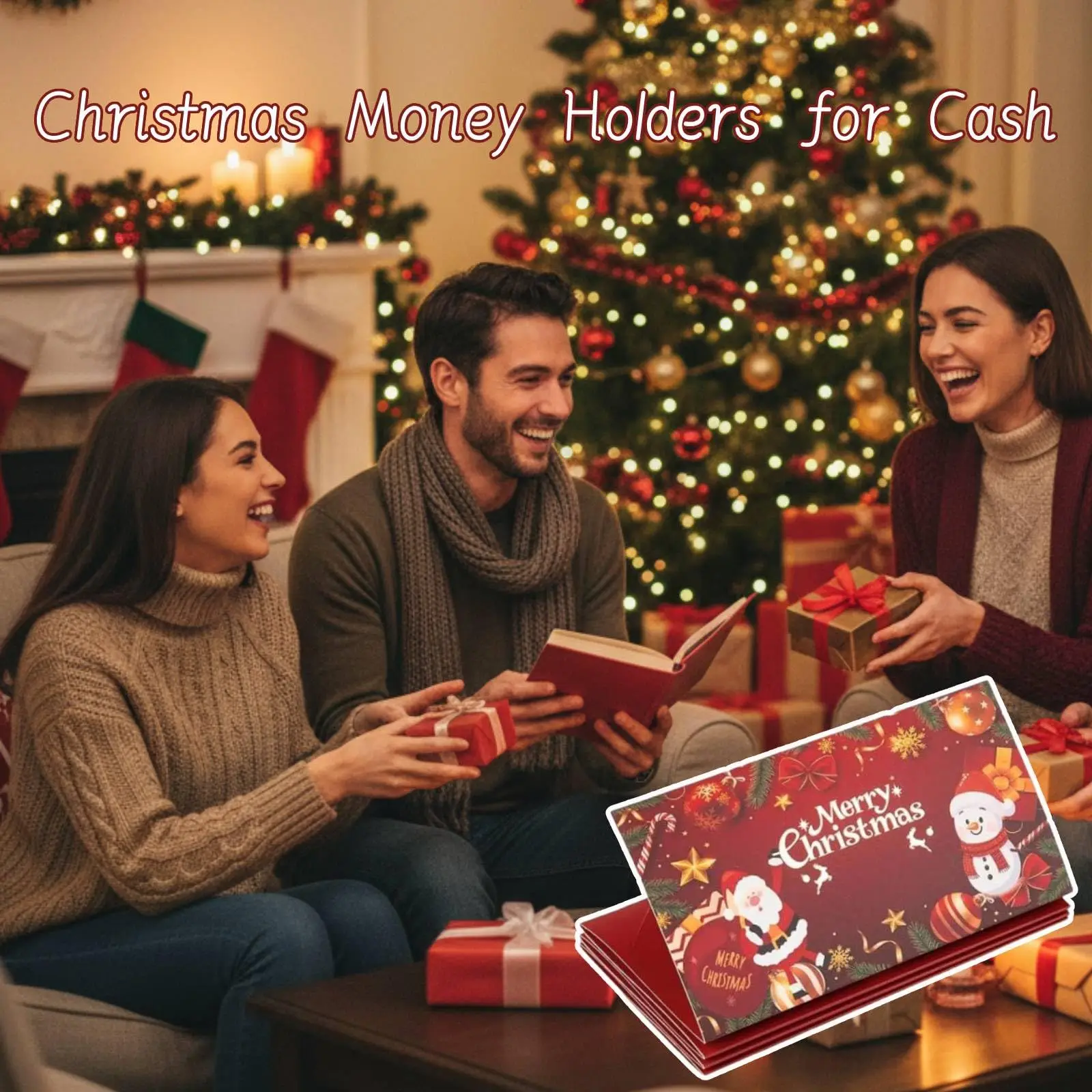 مجموعة مظروف نقدية احتفالية لعيد الميلاد، حامل أموال مزخرف لهدية العطلات للعائلة والأصدقاء #6
