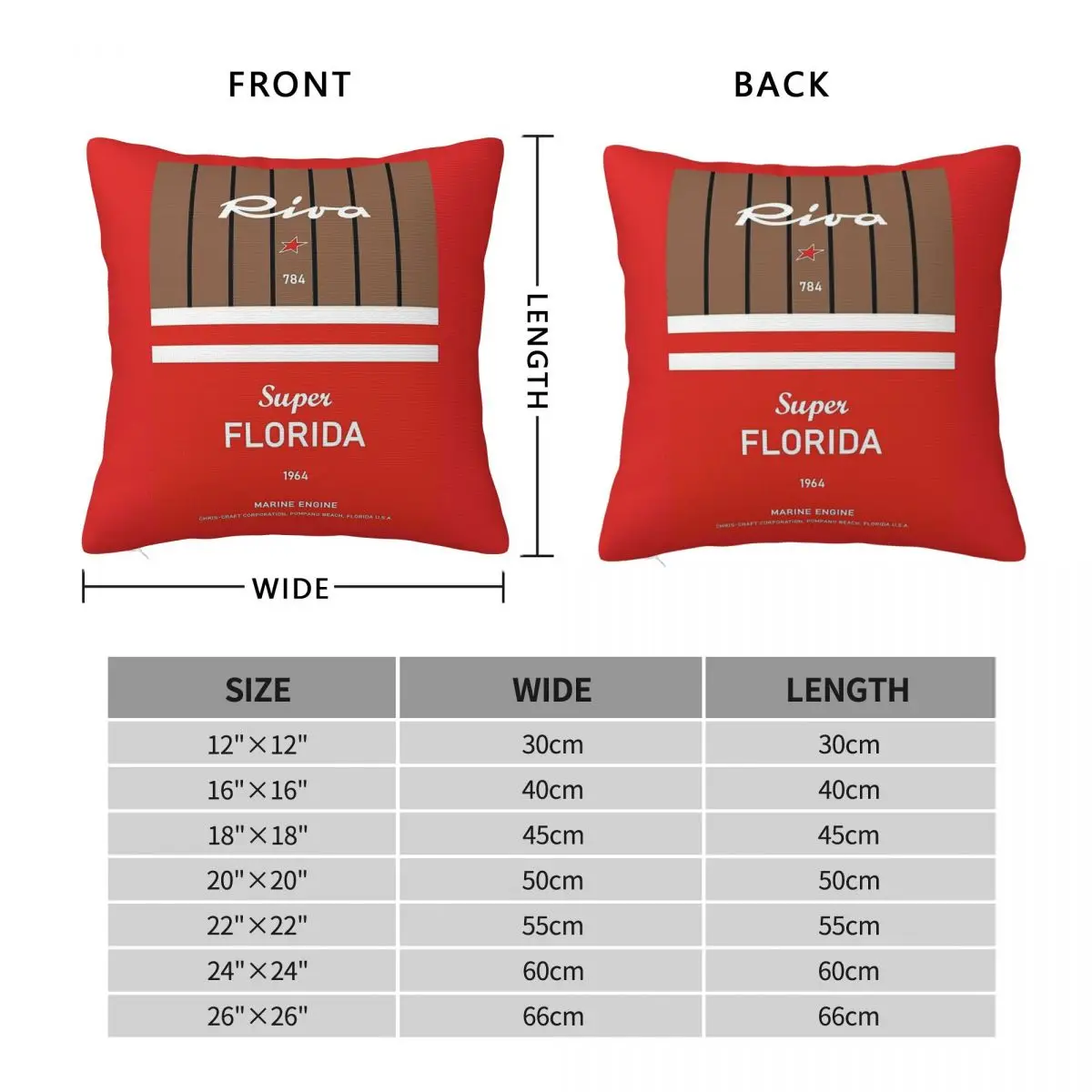 Riva Super Florida Italy Yachting Square Pillowcase Polyester Linen Velvet Pattern Decor Pillow Case Car Cushion Cover Wholesale