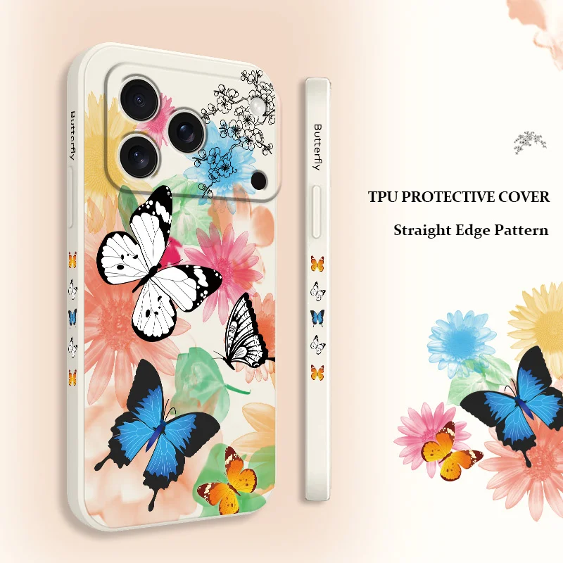 

Colorful Flower Dream Phone Case For iPhone 17 Air 16 16e 15 14 13 Pro Max Plus Mini Liquid Silicone Soft Cover